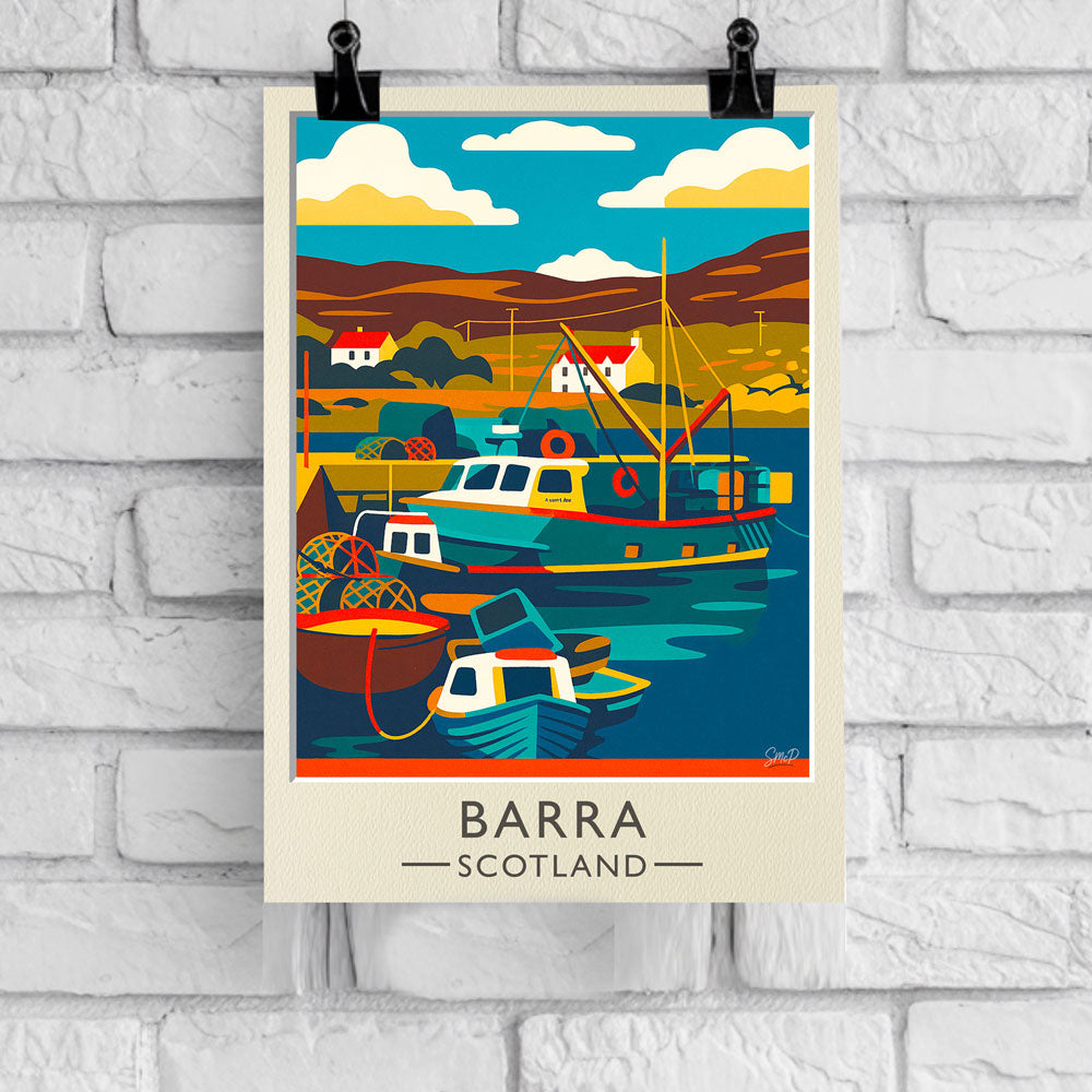 Vintage Travel Poster — Barra, Scotland