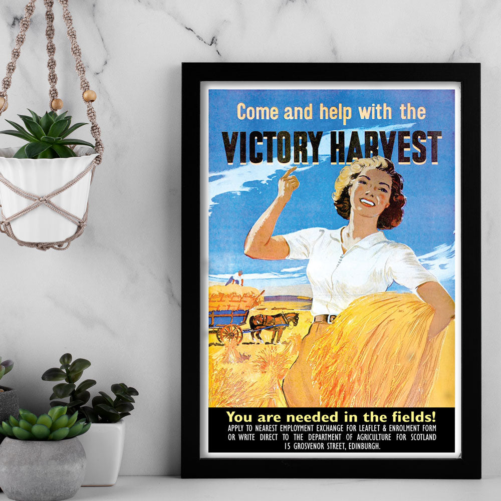 Victory Harvest – Vintage Farming Poster