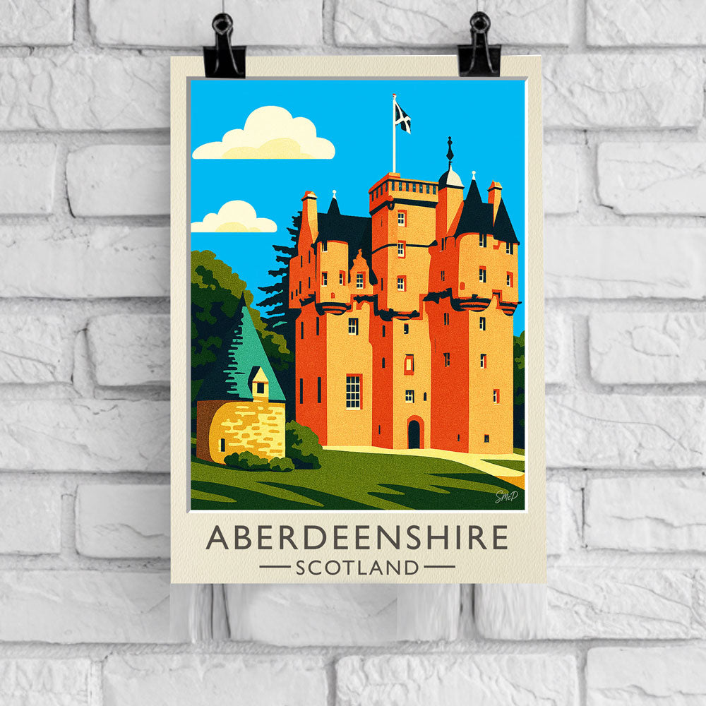 Vintage Travel Poster — Aberdeenshire, Scotland