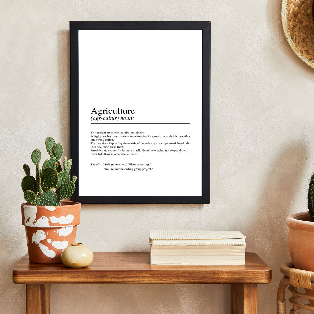 Agriculture – Humorous Definition Poster