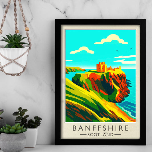 Vintage Travel Poster — Banffshire, Scotland