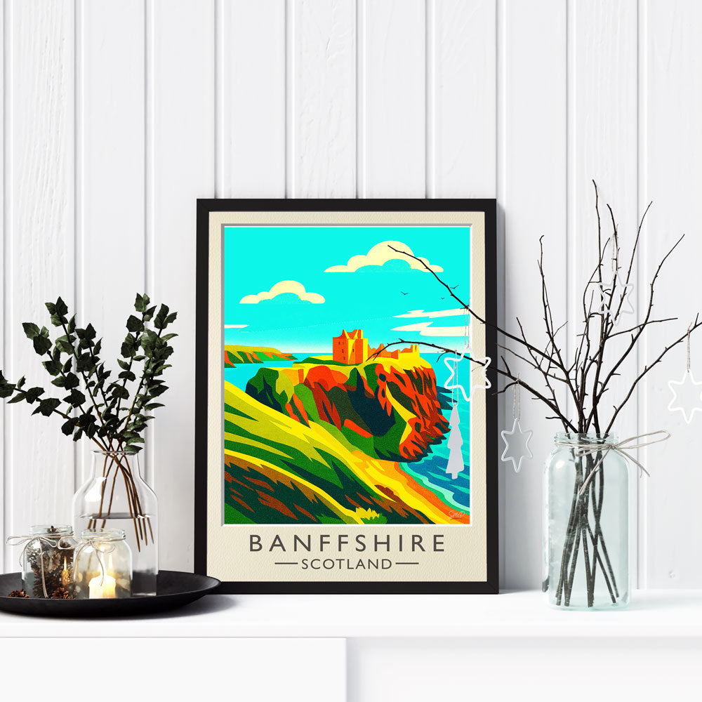 Vintage Travel Poster — Banffshire, Scotland