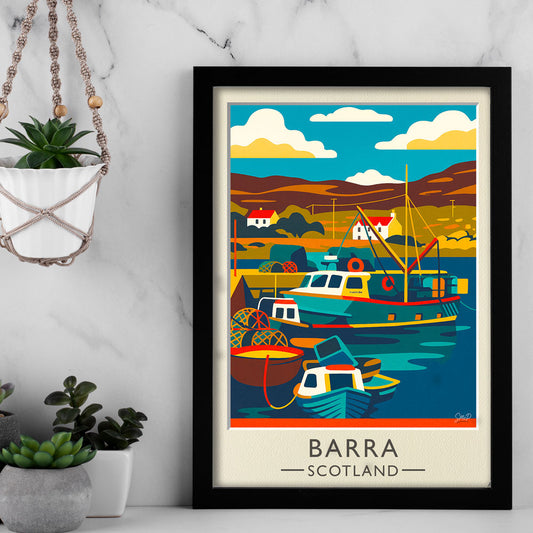 Vintage Travel Poster — Barra, Scotland