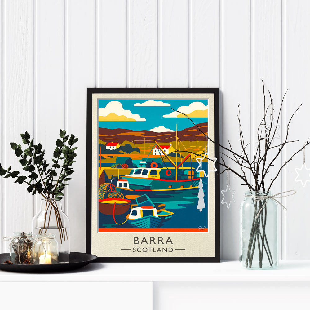 Vintage Travel Poster — Barra, Scotland
