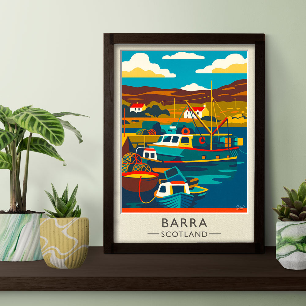Vintage Travel Poster — Barra, Scotland
