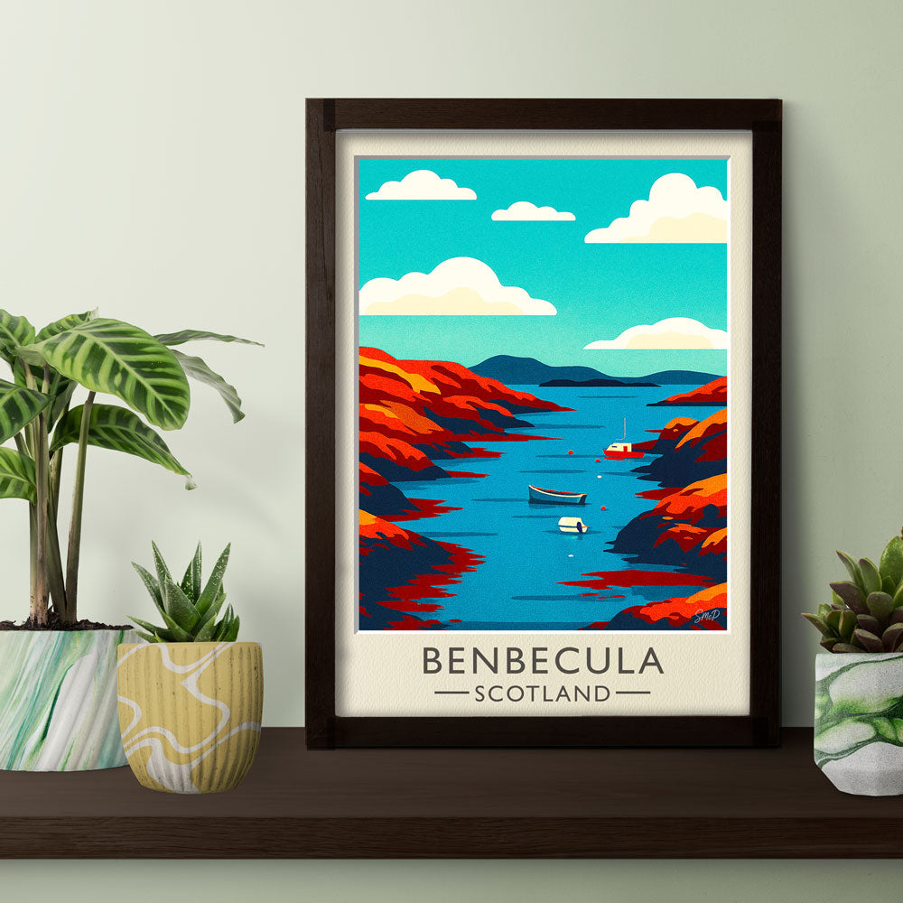 Vintage Travel Poster — Benbecula, Scotland