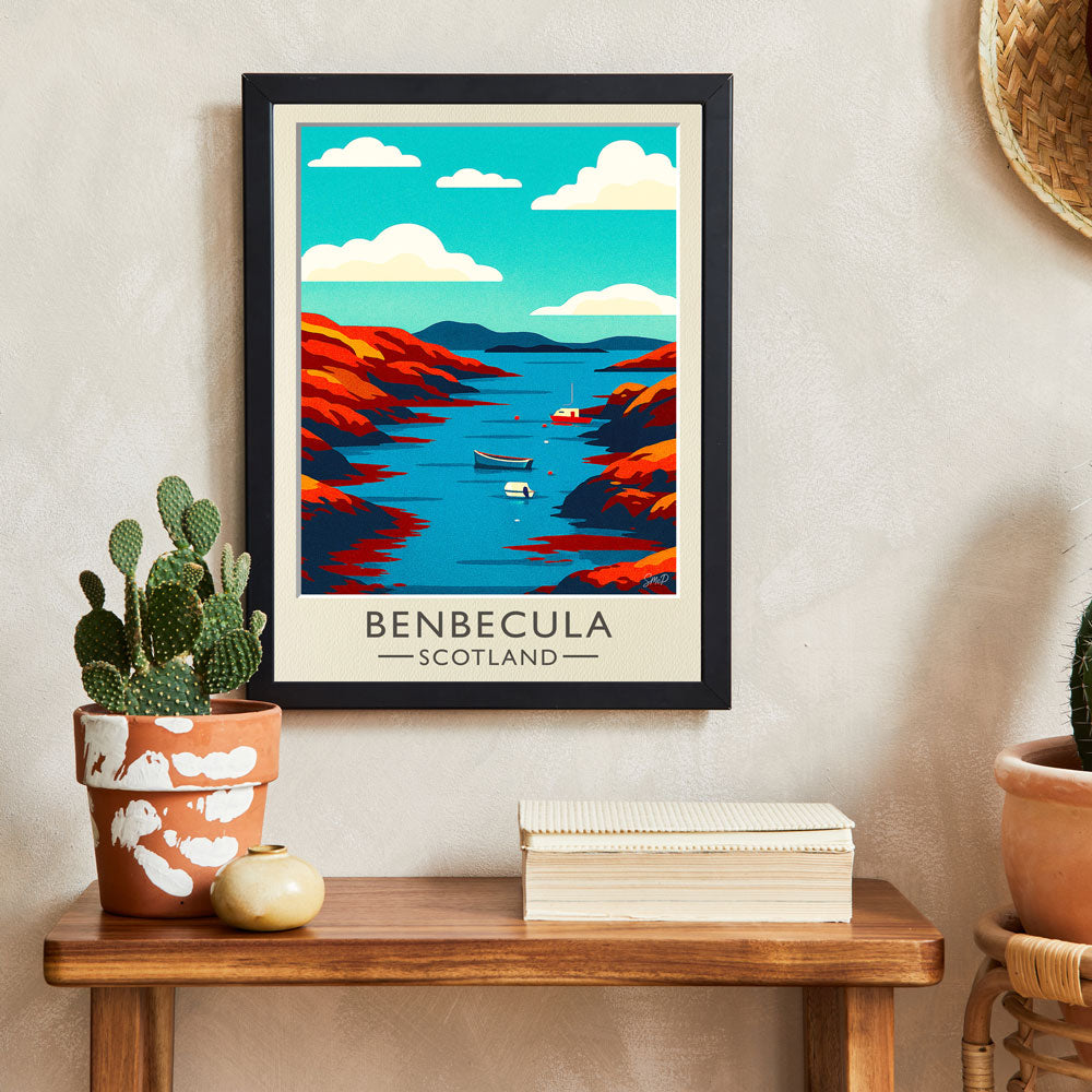 Vintage Travel Poster — Benbecula, Scotland