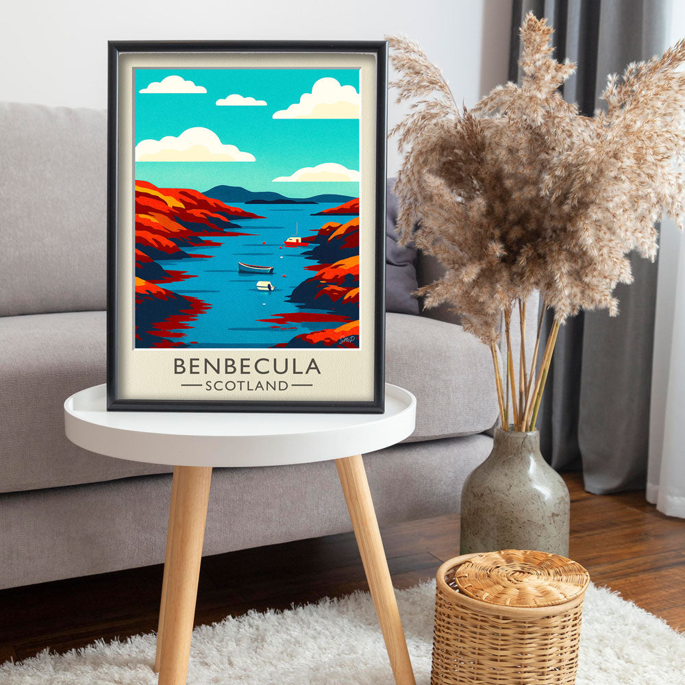 Vintage Travel Poster — Benbecula, Scotland