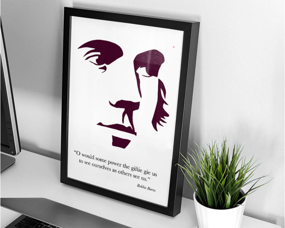 Robert Burns: Modern Minimalist Quote Print