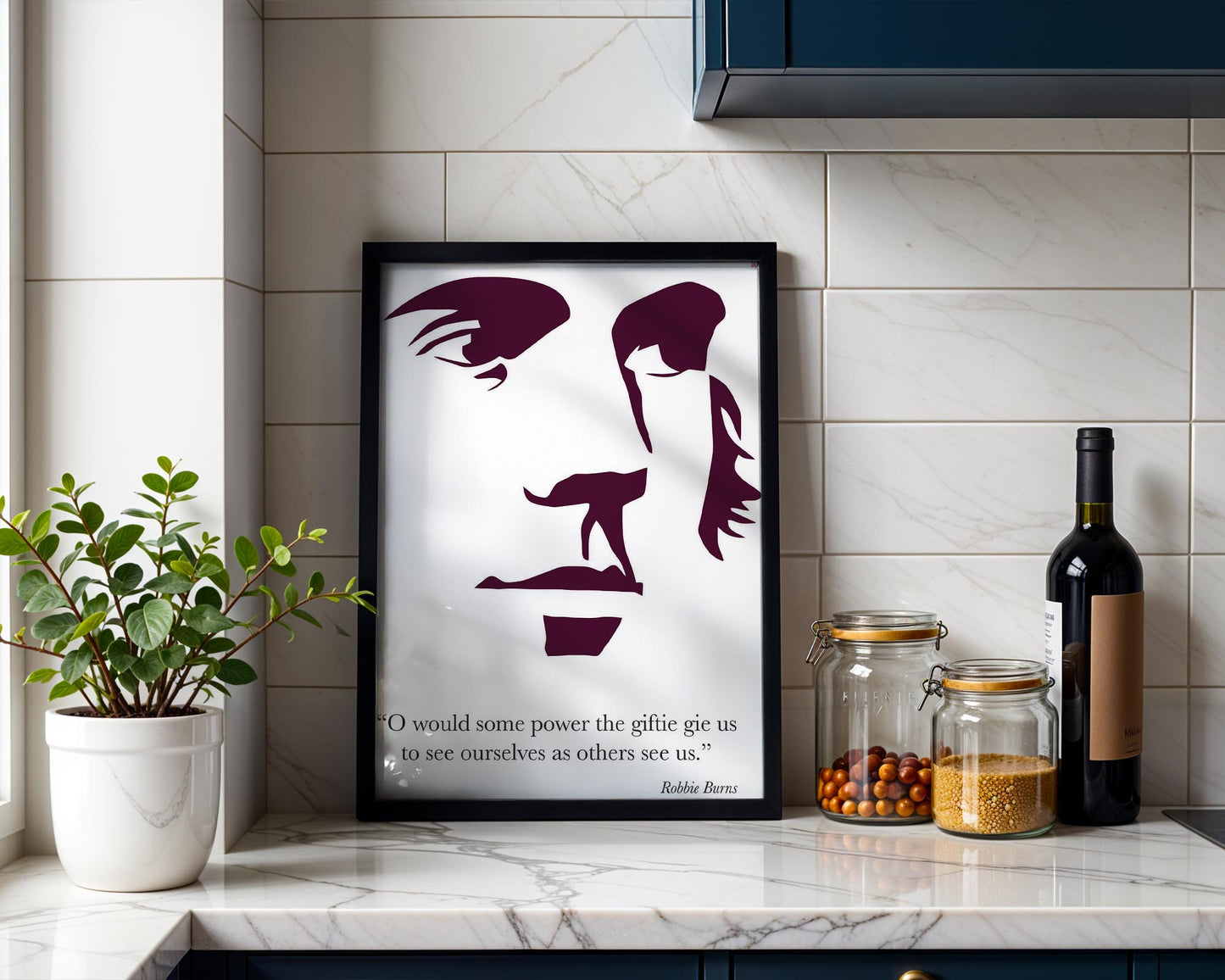 Robert Burns: Modern Minimalist Quote Print