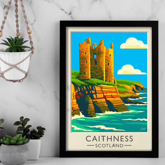 Vintage Travel Poster — Caithness, Scotland