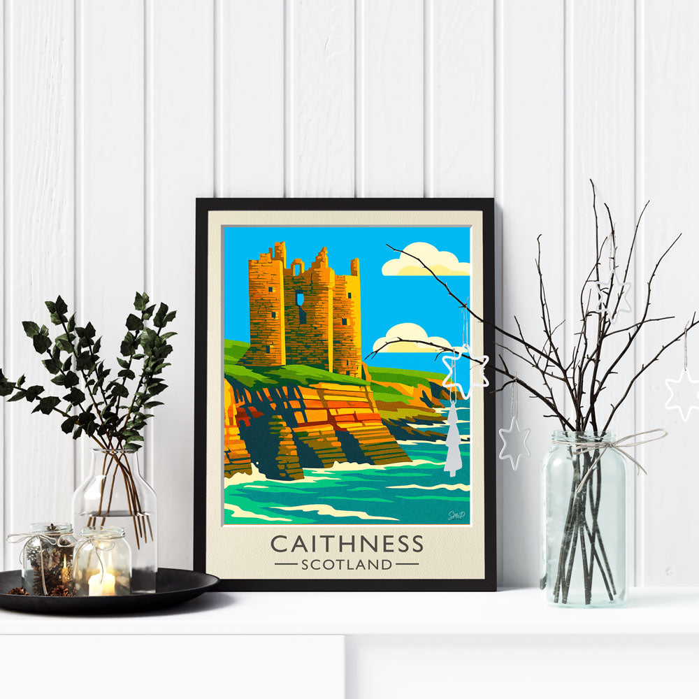 Vintage Travel Poster — Caithness, Scotland