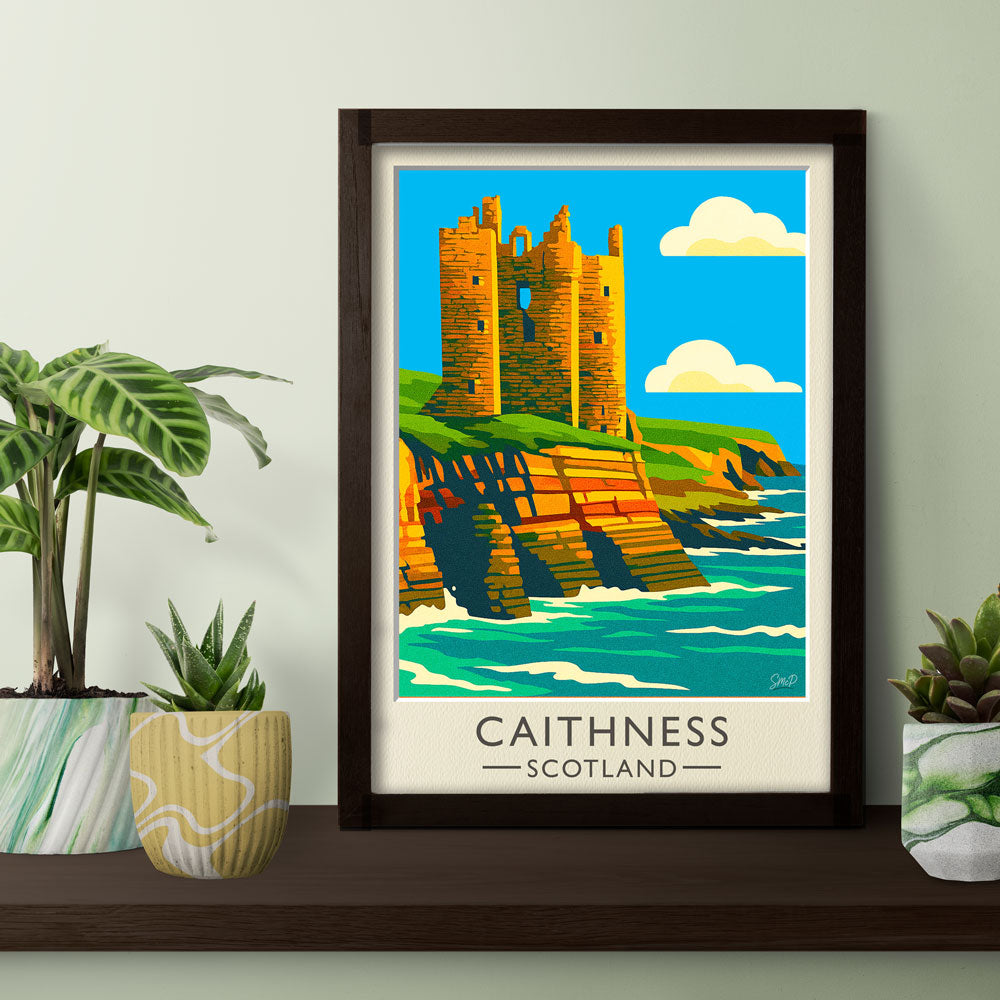 Vintage Travel Poster — Caithness, Scotland