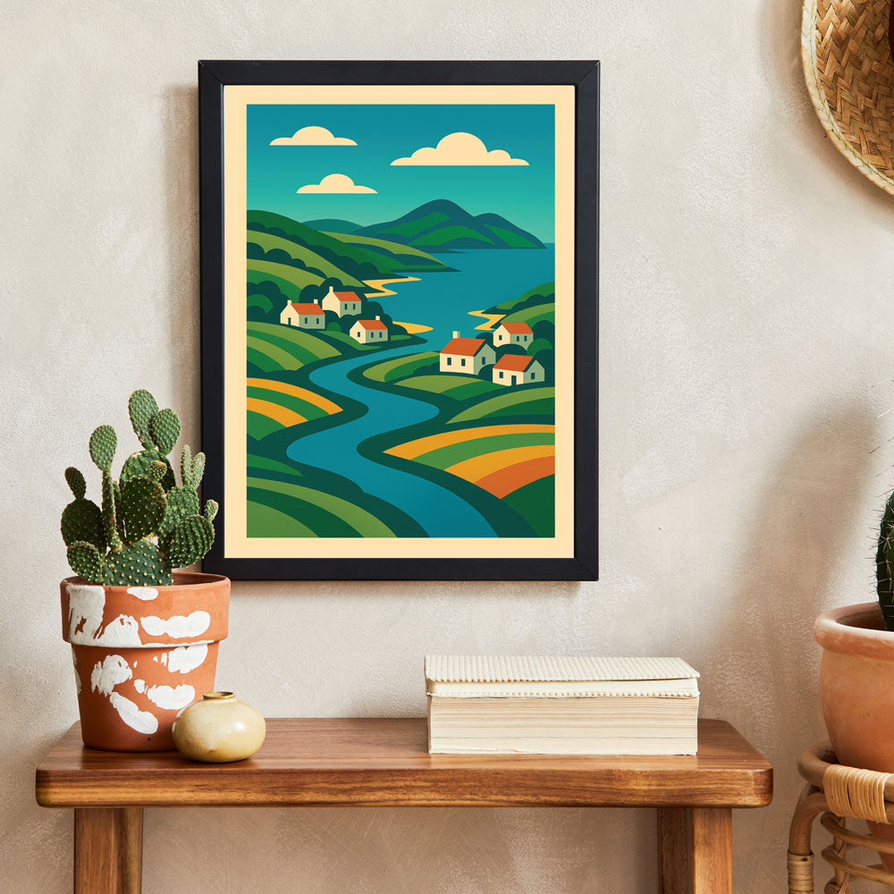 Coastal Farming – Scottish Landscape Poster