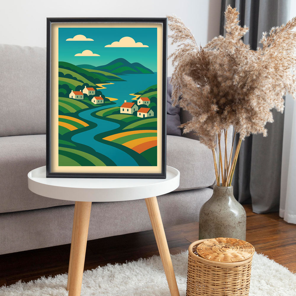 Coastal Farming – Scottish Landscape Poster