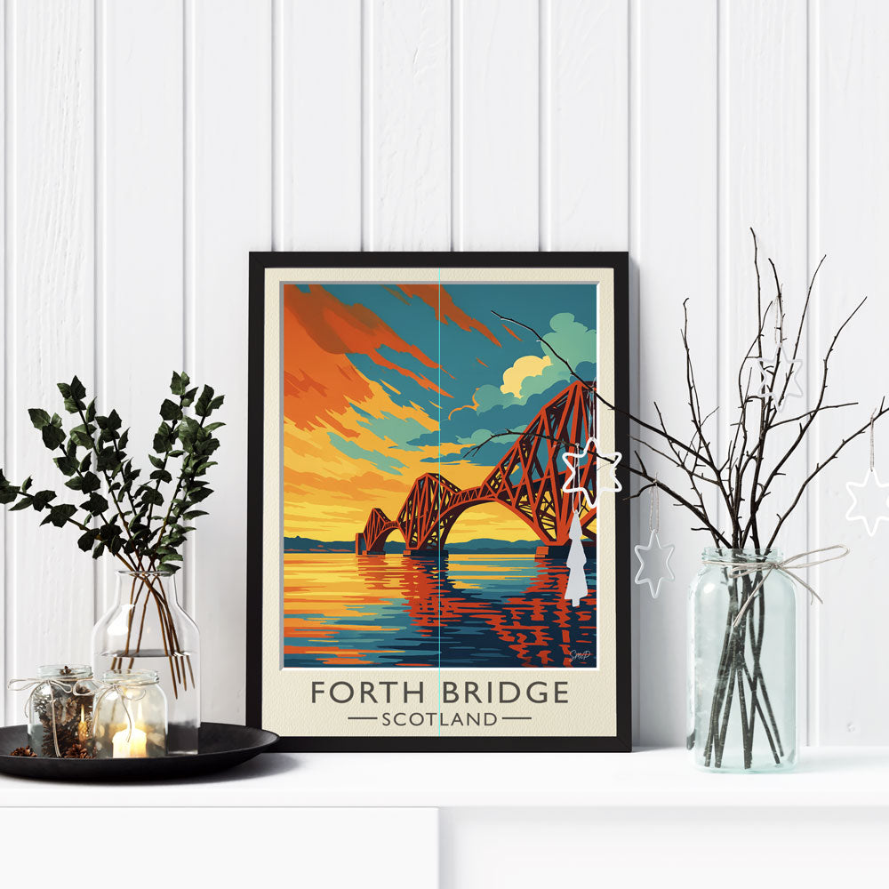 Vintage Travel Poster — Forth Bridge, Scotland