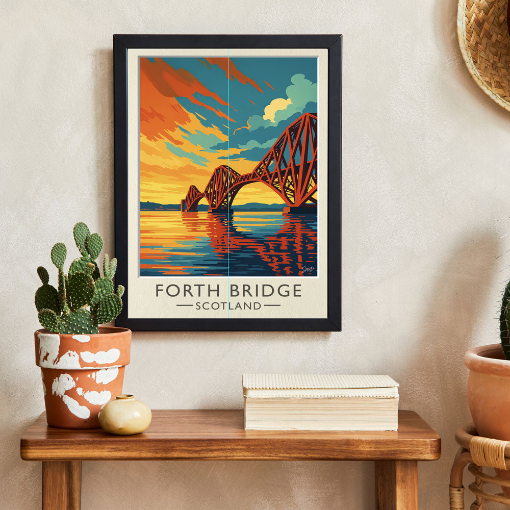 Vintage Travel Poster — Forth Bridge, Scotland