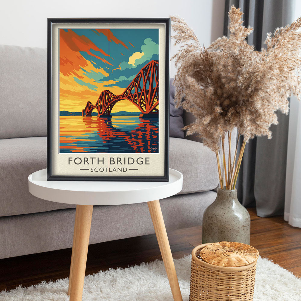 Vintage Travel Poster — Forth Bridge, Scotland