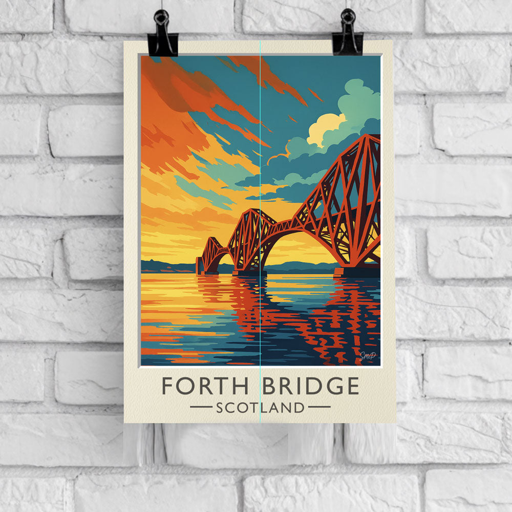 Vintage Travel Poster — Forth Bridge, Scotland