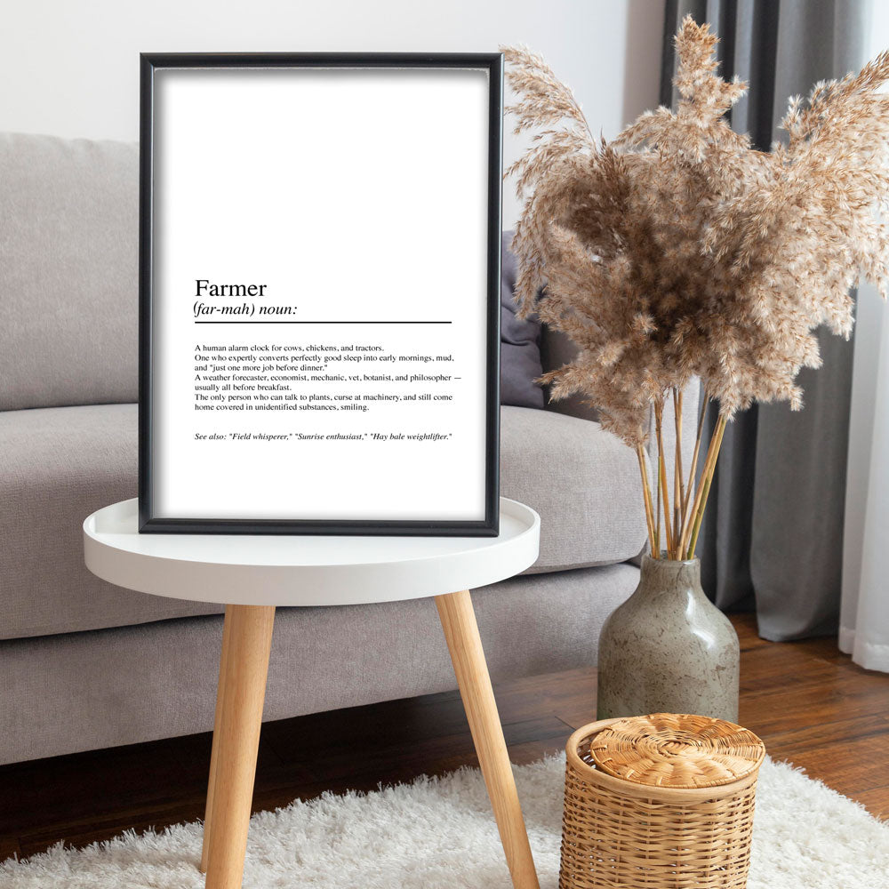 Farmer – Humorous Definition Poster
