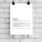 Farmer – Humorous Definition Poster