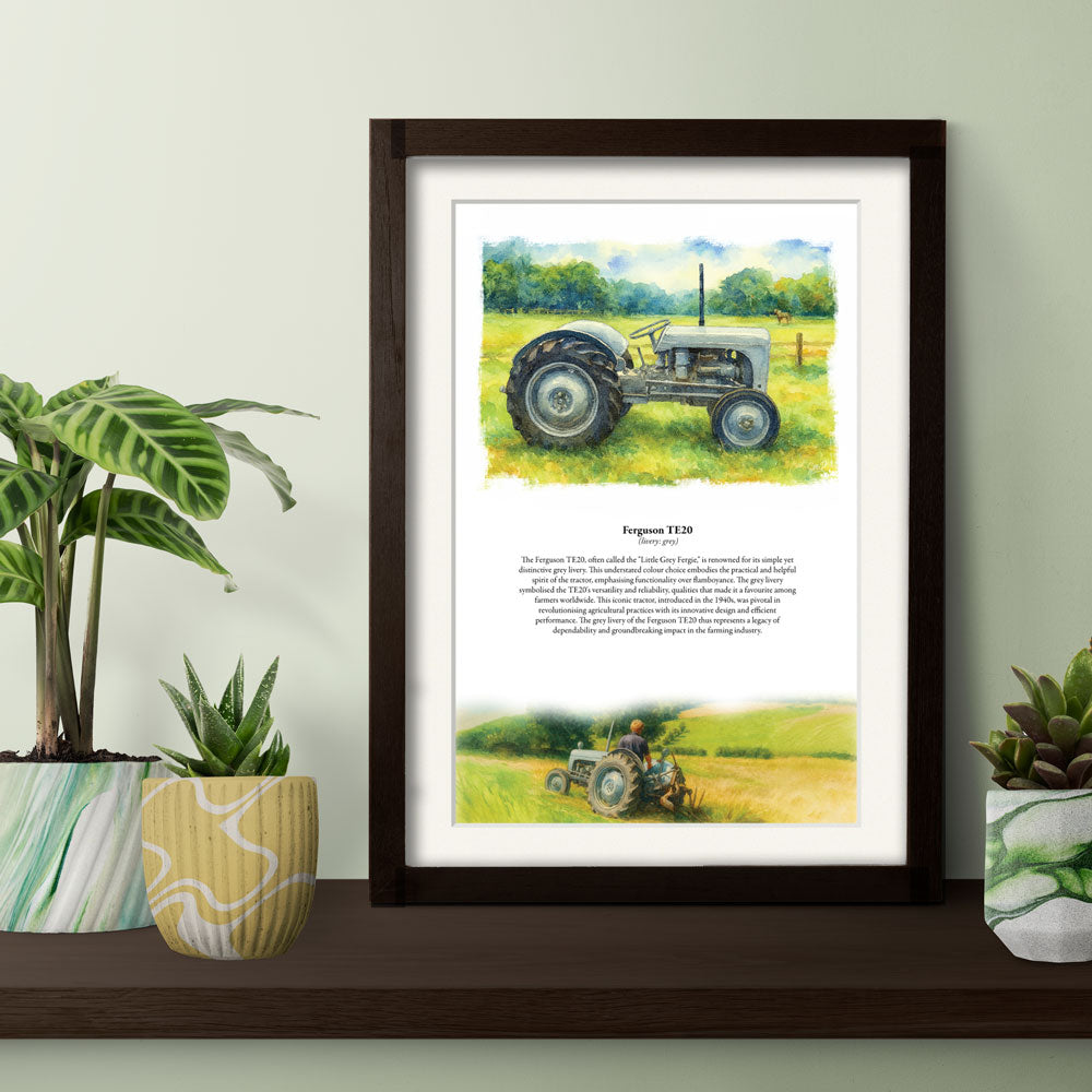 Vintage Tractor Poster — Ferguson TE20