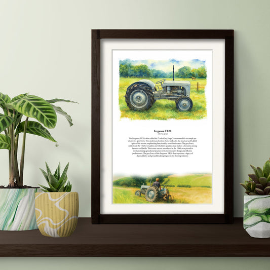 Vintage Tractor Poster — Ferguson TE20
