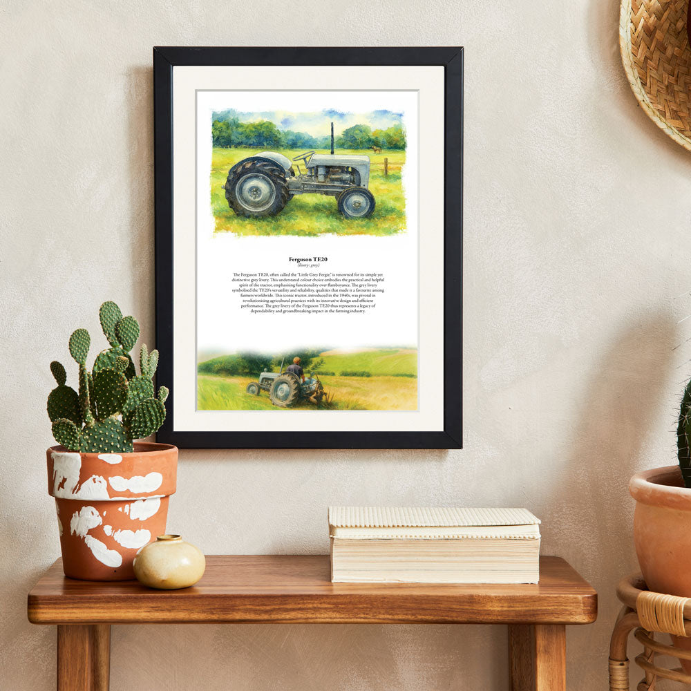 Vintage Tractor Poster — Ferguson TE20