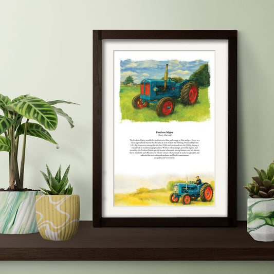 Vintage Tractor Poster — Fordson-Major.-Vintage-1952