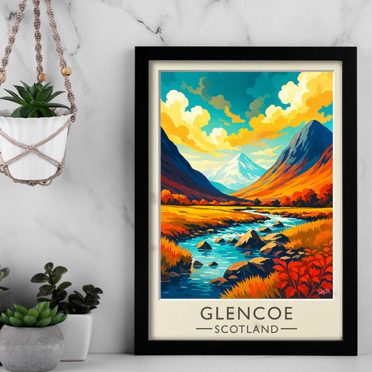 Vintage Travel Poster — Glencoe, Scotland