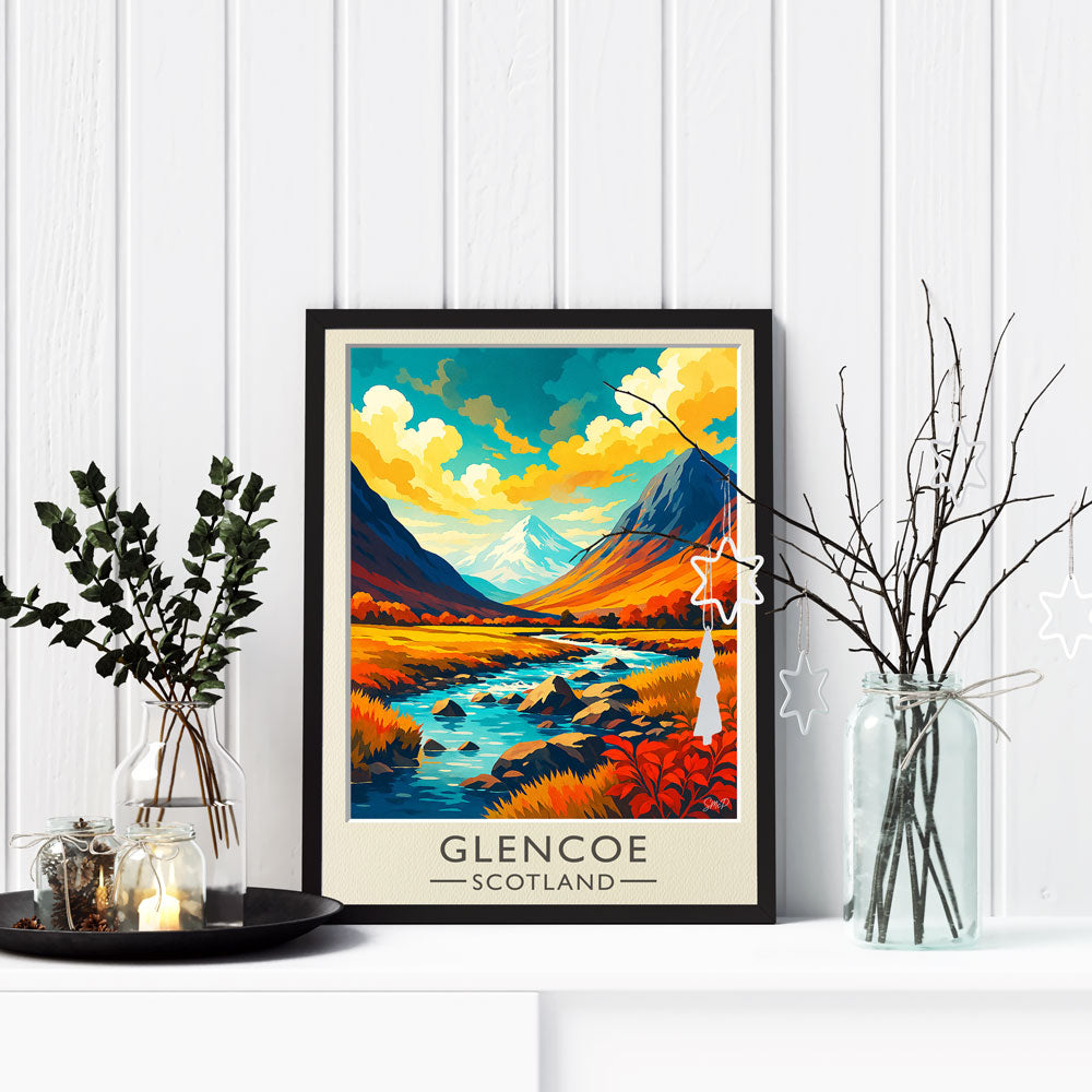 Vintage Travel Poster — Glencoe, Scotland