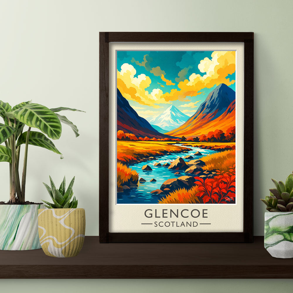 Vintage Travel Poster — Glencoe, Scotland