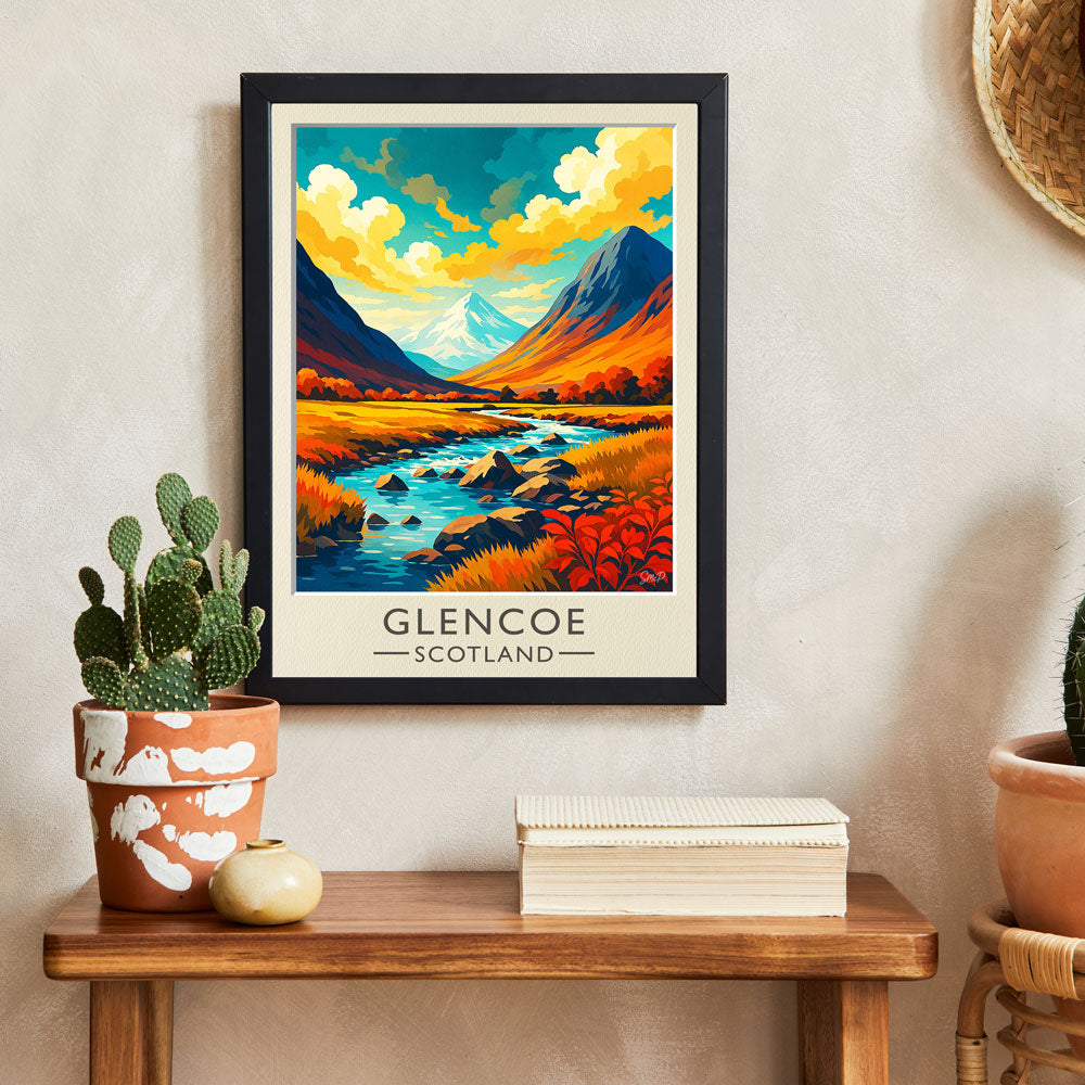 Vintage Travel Poster — Glencoe, Scotland