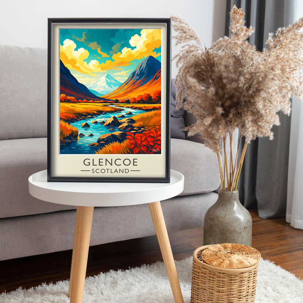 Vintage Travel Poster — Glencoe, Scotland