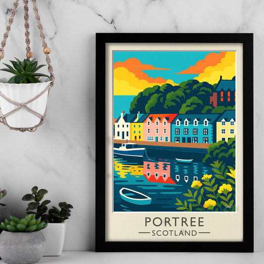Vintage Travel Poster — Portree, Scotland