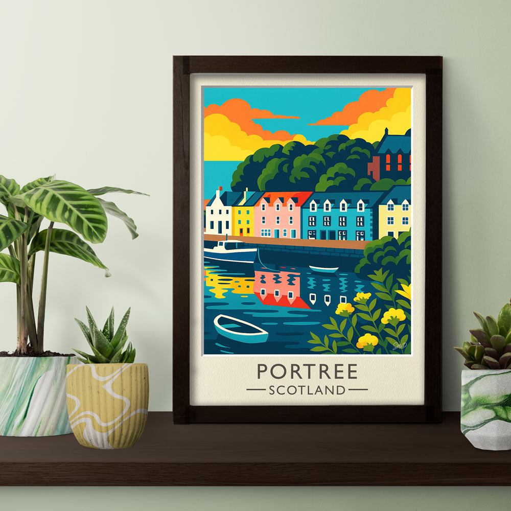 Vintage Travel Poster — Portree, Scotland