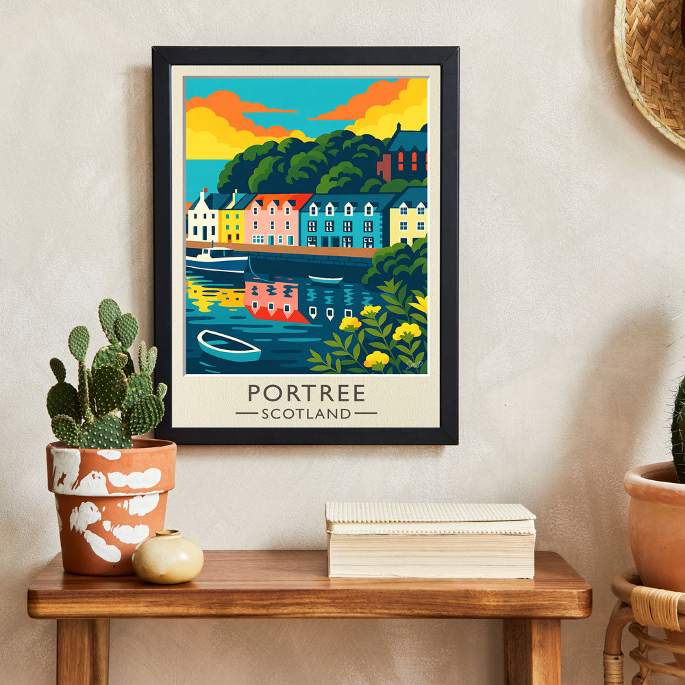 Vintage Travel Poster — Portree, Scotland