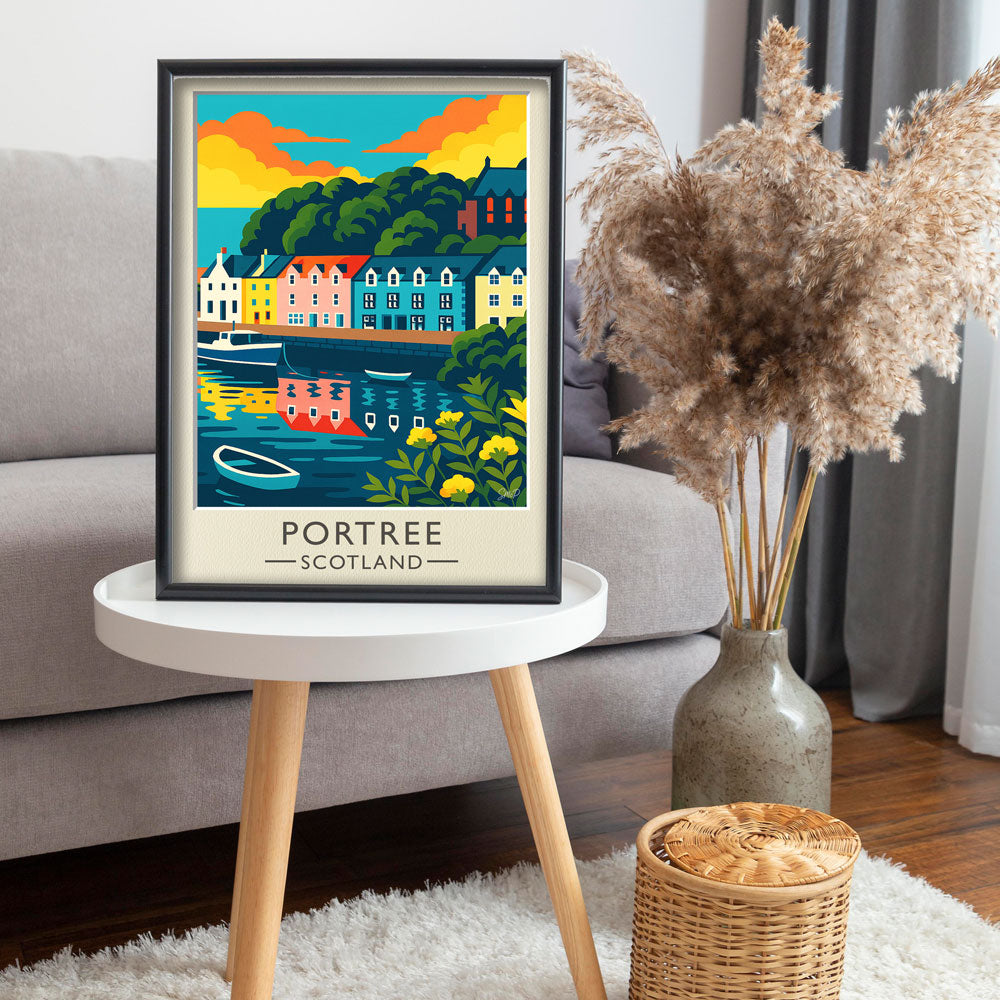Vintage Travel Poster — Portree, Scotland
