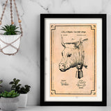 Vintage Cow Bell Patent Poster
