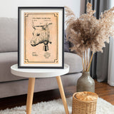Vintage Cow Bell Patent Poster
