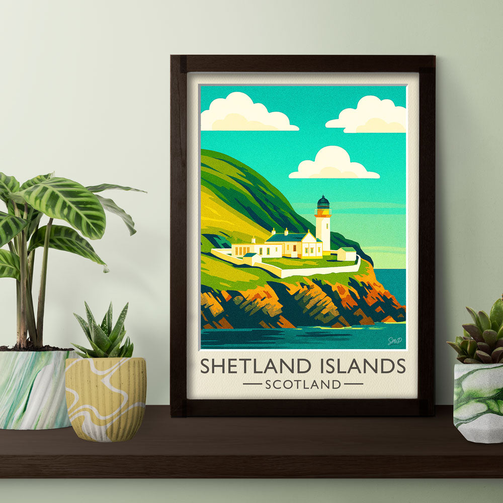 Vintage Travel Poster — Shetland, Scotland