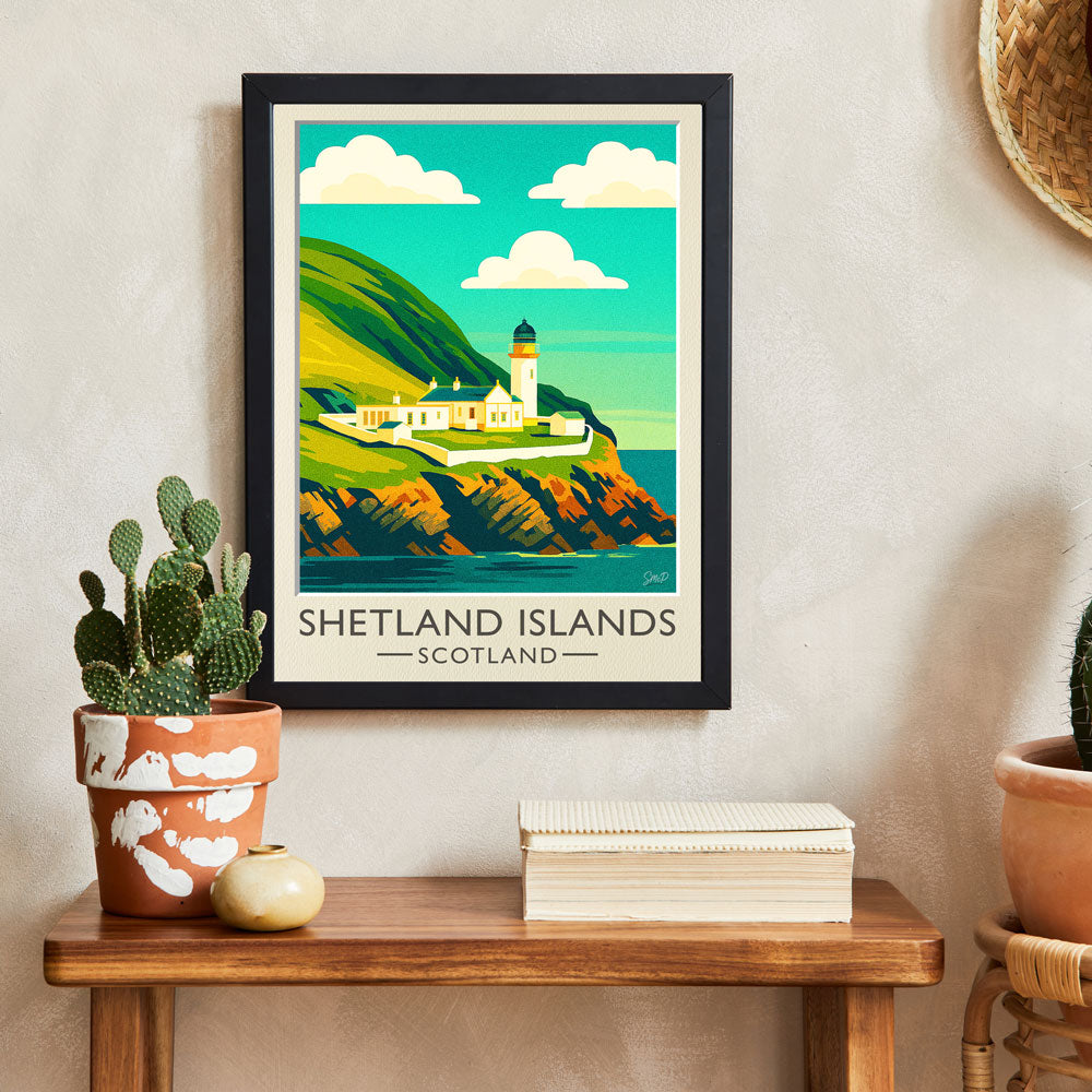 Vintage Travel Poster — Shetland, Scotland