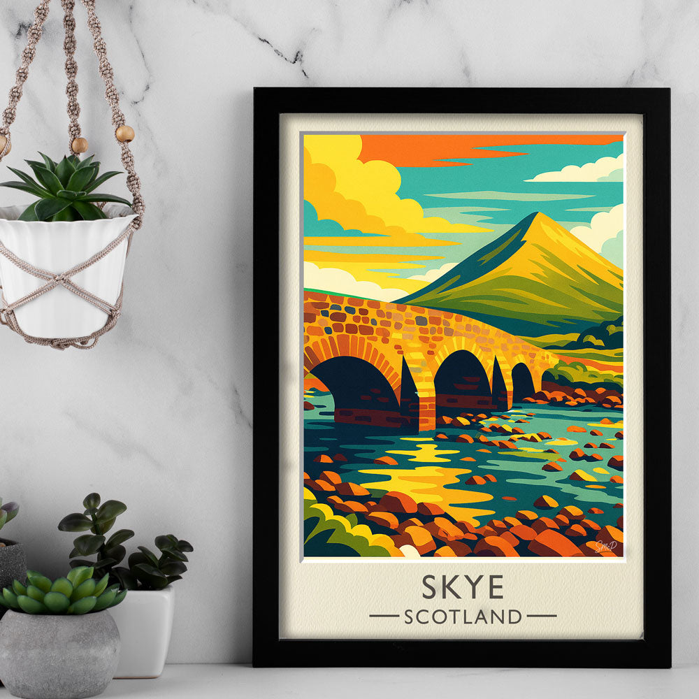 Vintage Travel Poster — Skye, Scotland