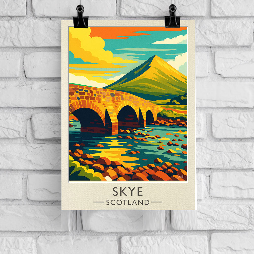 Vintage Travel Poster — Skye, Scotland