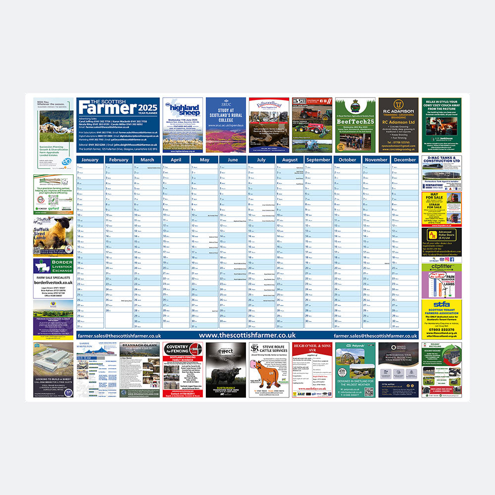 2025 Wallplanner The Scottish Farmer