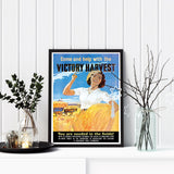 Victory Harvest – Vintage Farming Poster