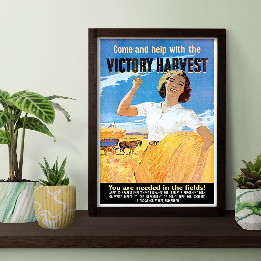 Victory Harvest – Vintage Farming Poster