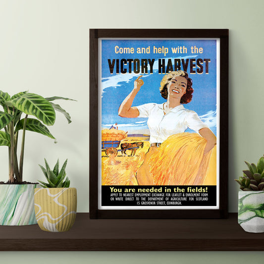 Victory Harvest – Vintage Farming Poster