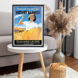 Victory Harvest – Vintage Farming Poster