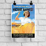 Victory Harvest – Vintage Farming Poster